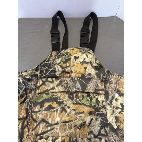 LaCrosse Mens XL Mossy Oak Break-Up Camo Waterproof Hunting Bibs Overalls PVC - Picture 5 of 8